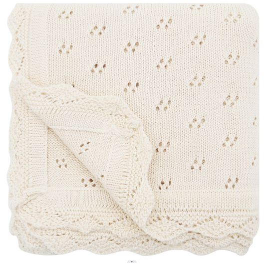 Manta Tejida Sweet - White