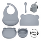 Set de comida silicona bear - Pebble