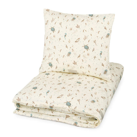 Funda de plumón cuna GOTS - Sea Garden