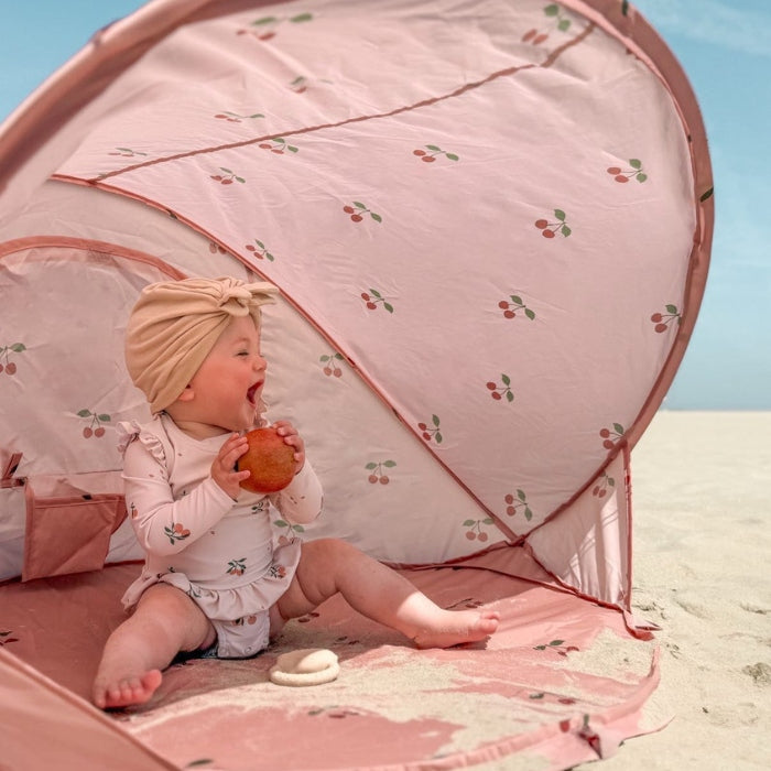 Mini carpa de playa pop up shelter anti UV 50 - Ma grande cerise blush