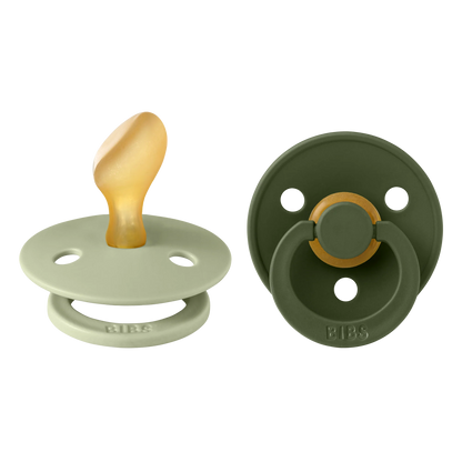 Pack 2 Chupetes colour anatomical latex - Sage / Hunter green