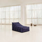 Pouf sillón long vibes (adulto) - Navy blue grid