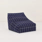 Pouf sillón vibes - Navy blue grid