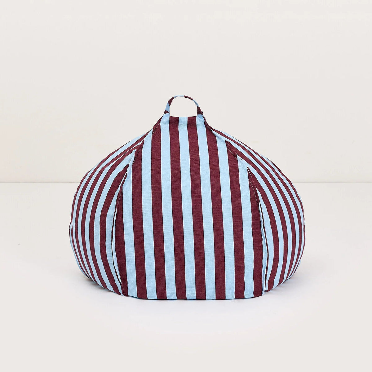 Pouf redondo vibes - Burgundy blue stripes