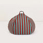 Pouf redondo vibes - Red teal green stripes