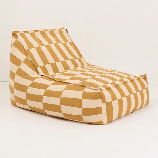 Pouf sillón long vibes (adulto) - Mustard and sand tiles