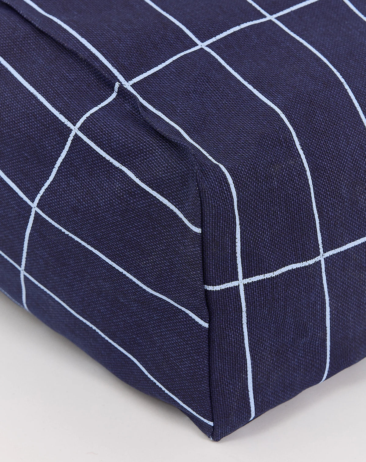 Pouf sillón vibes - Navy blue grid