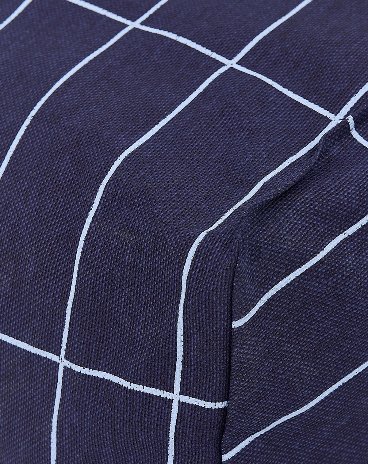 Pouf sillón vibes - Navy blue grid