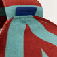 Pouf redondo vibes - Red teal green stripes