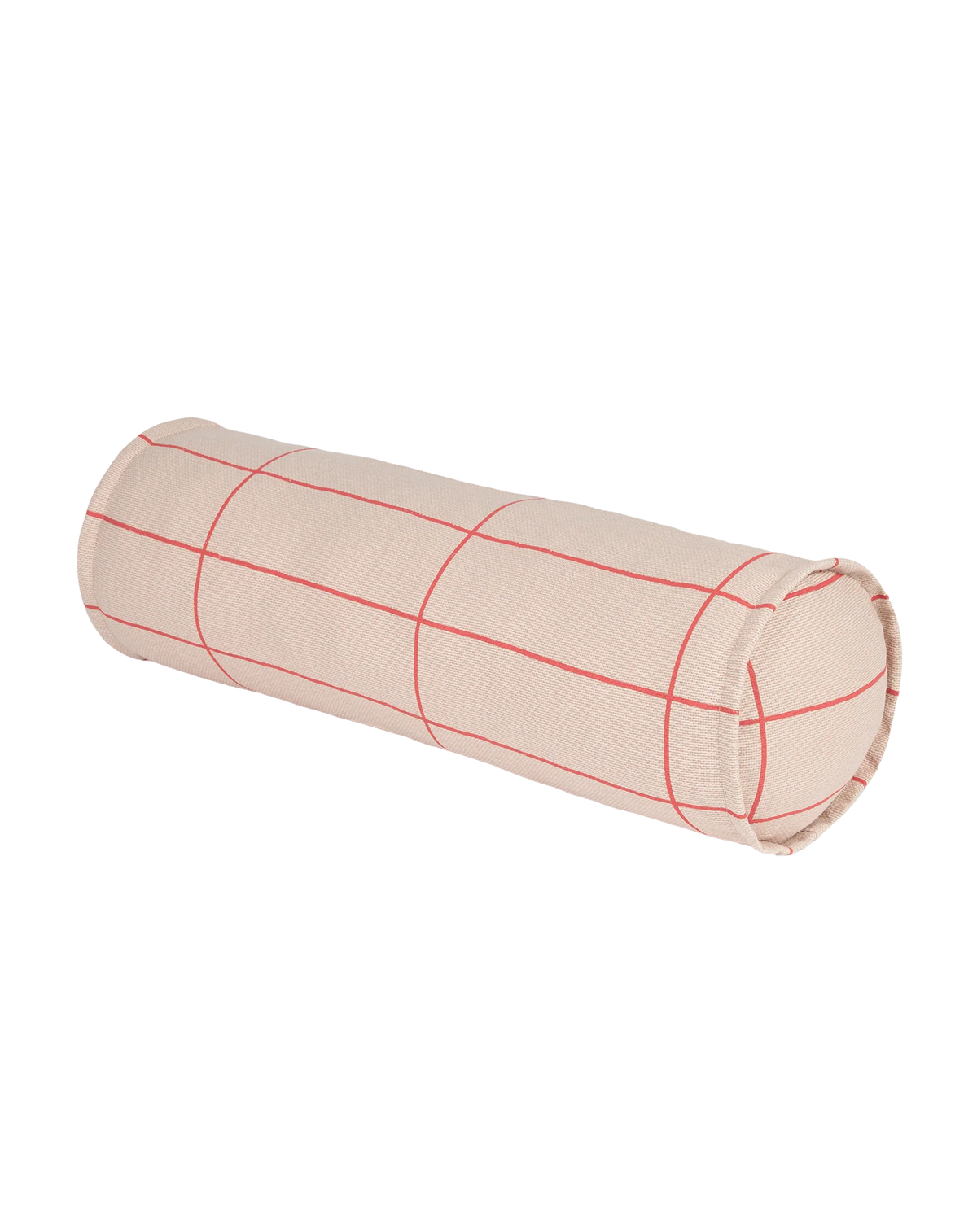 Cojín vibes cylinder - Pink red grid