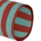 Cojín vibes cylinder - Red teal green stripes