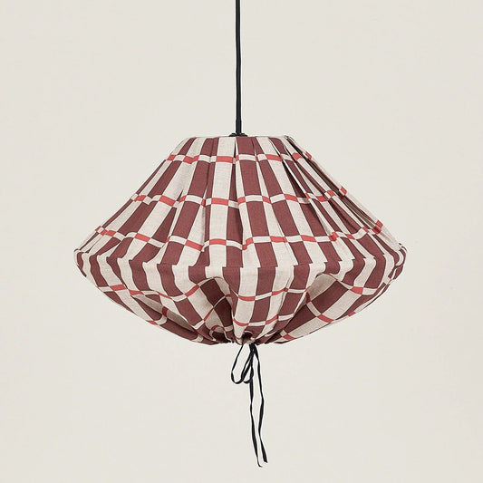 Lámpara colgante lino francés Yumi 50 cm - Maroon red mosaic