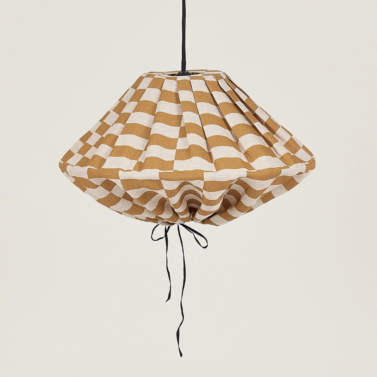 Lámpara colgante lino francés Yumi 50 cm - Mustard tiles