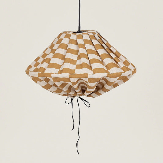 Lámpara colgante lino francés Yumi 50 cm - Mustard tiles