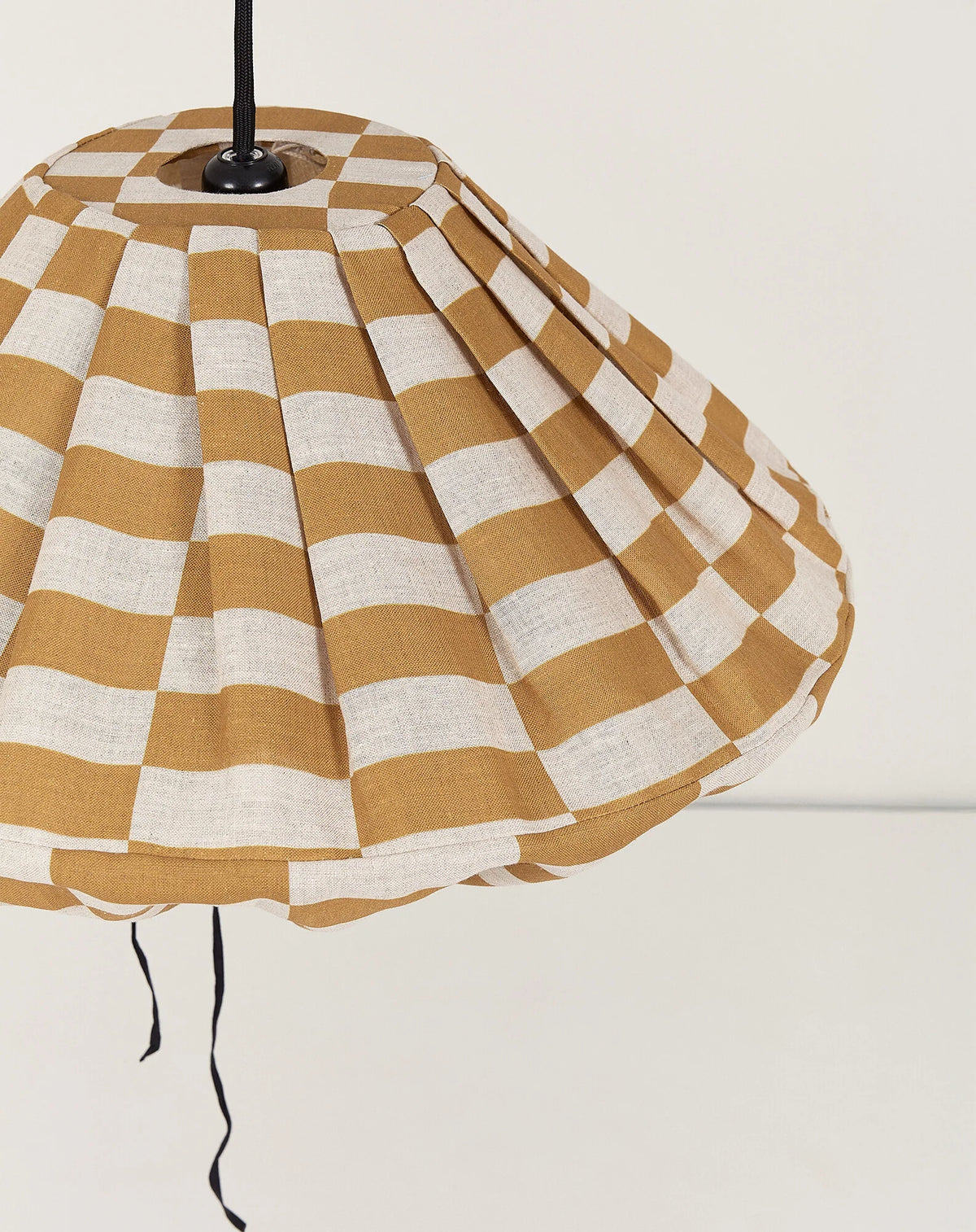 Lámpara colgante lino francés Yumi 50 cm - Mustard tiles