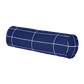 Cojín vibes cylinder - Navy blue windowpane