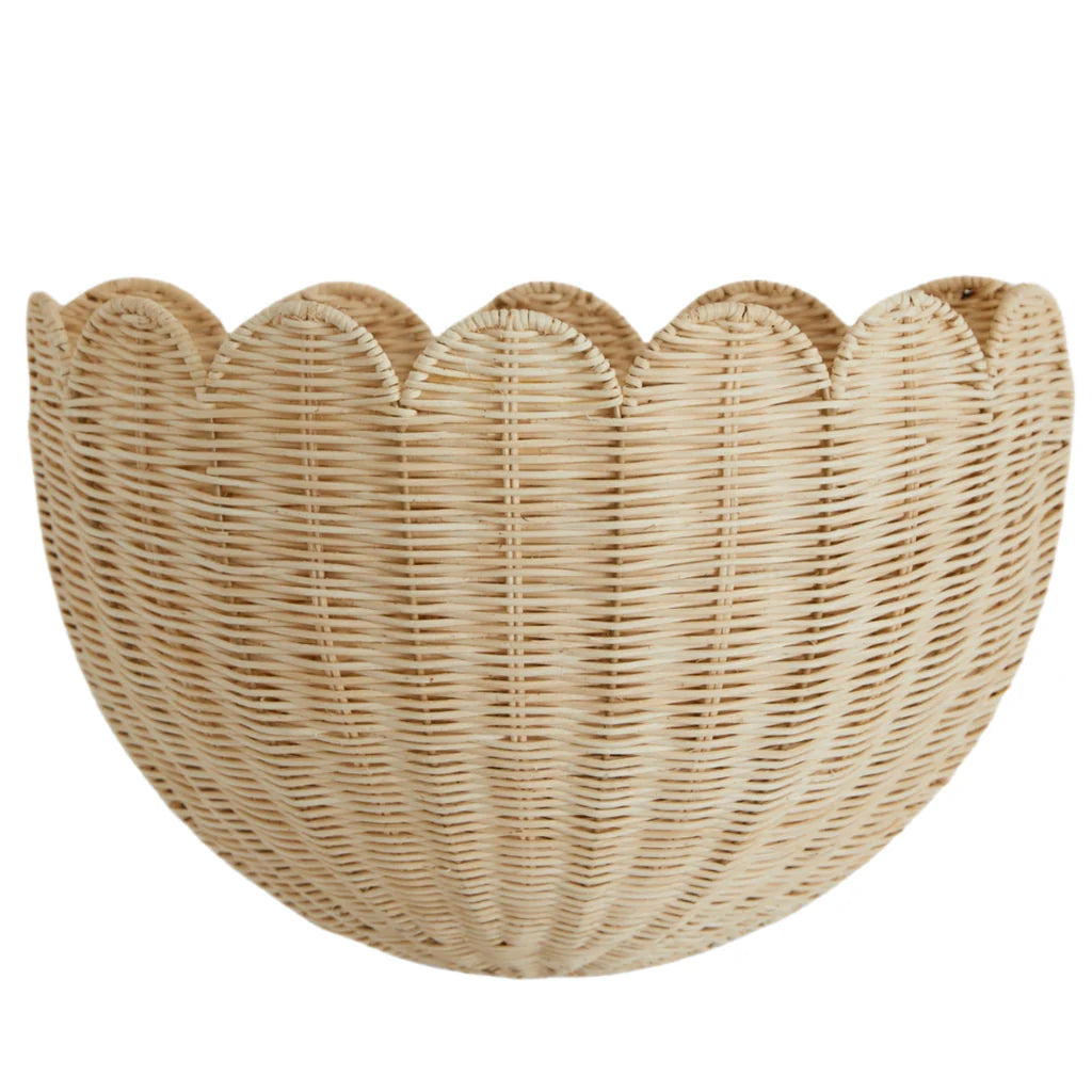 Canasto pared mimbre - scalloped