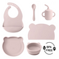 Set de comida silicona bear - Dusty lilac