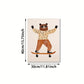 Lámina / poster - Bear on a skate red