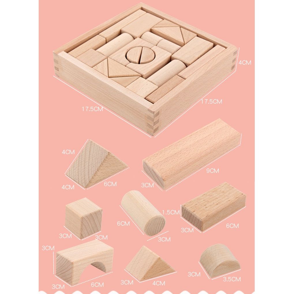 Bloques de madera - 22pcs