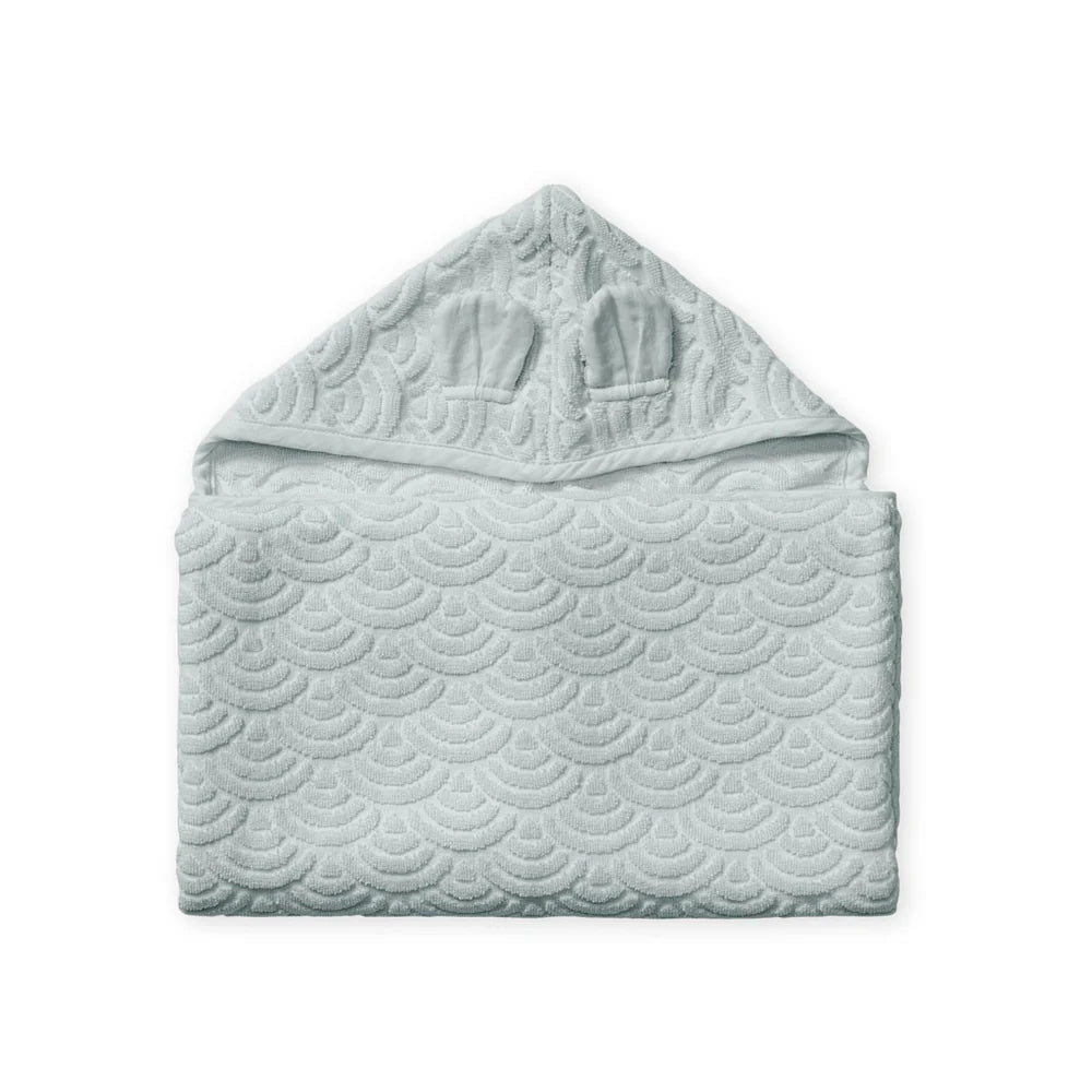 Toalla junior con capucha y orejas - GOTS Classic grey
