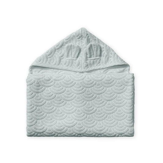 Toalla junior con capucha y orejas - GOTS Classic grey