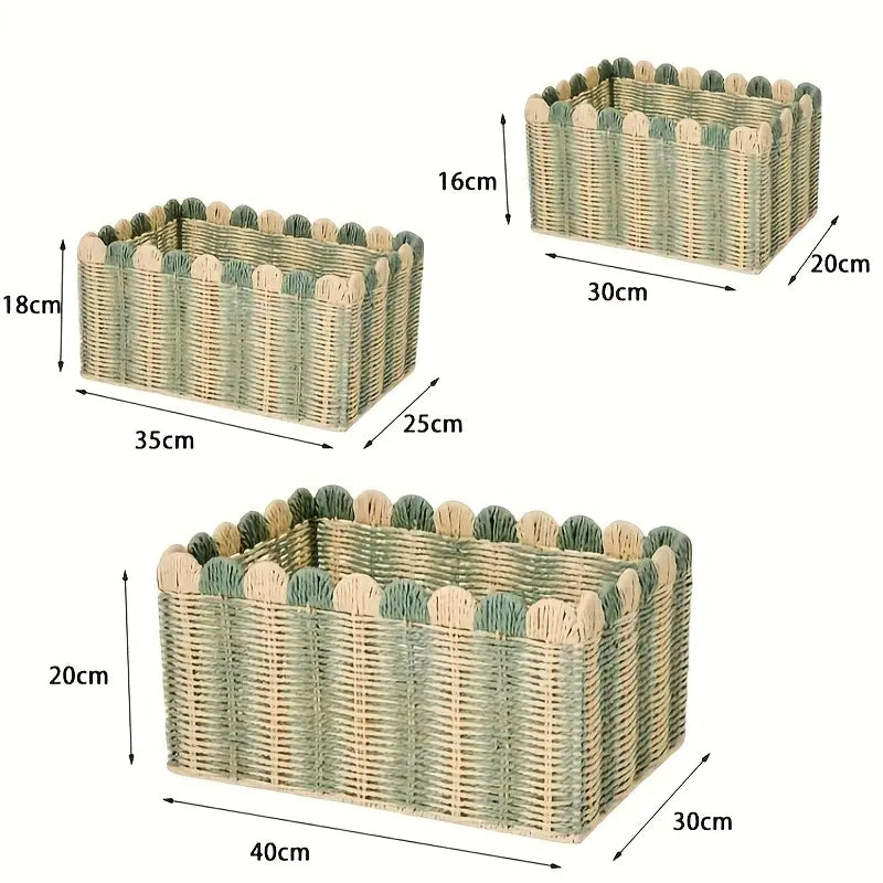 Canastos scalloped XL - bicolor