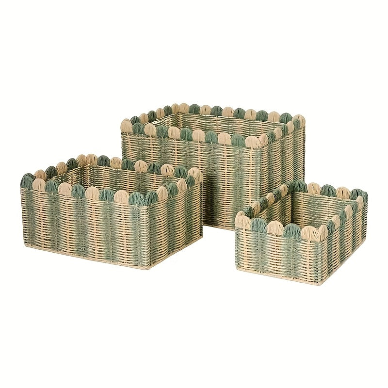 Canastos scalloped XL - bicolor