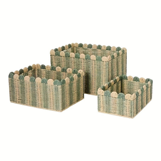 Canastos scalloped XL - bicolor