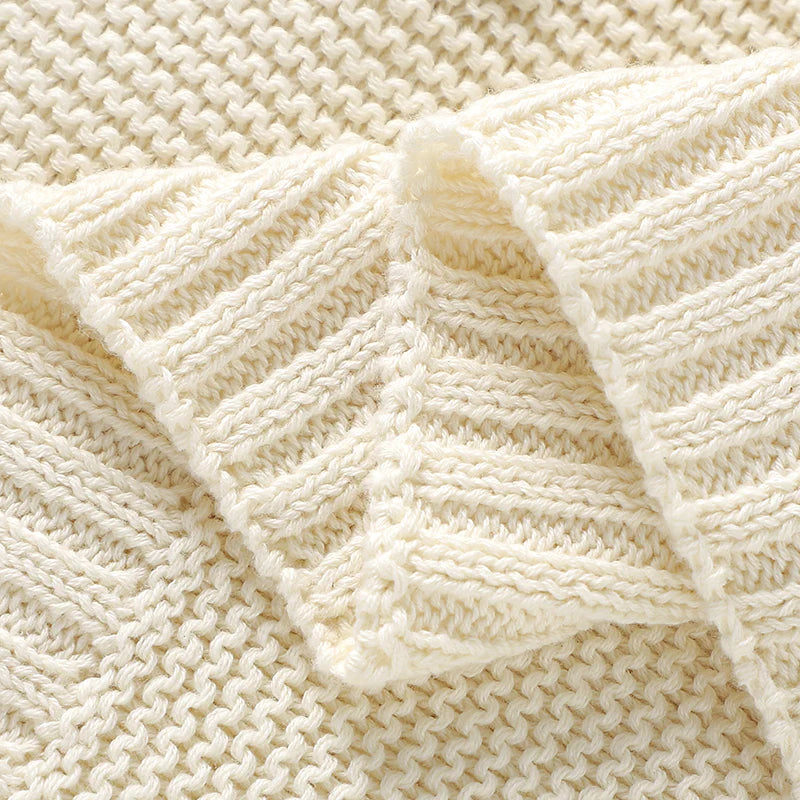 Manta Tejida colors dots - White