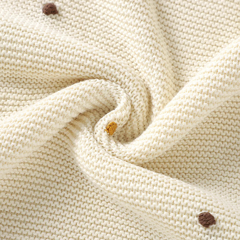 Manta Tejida colors dots - White