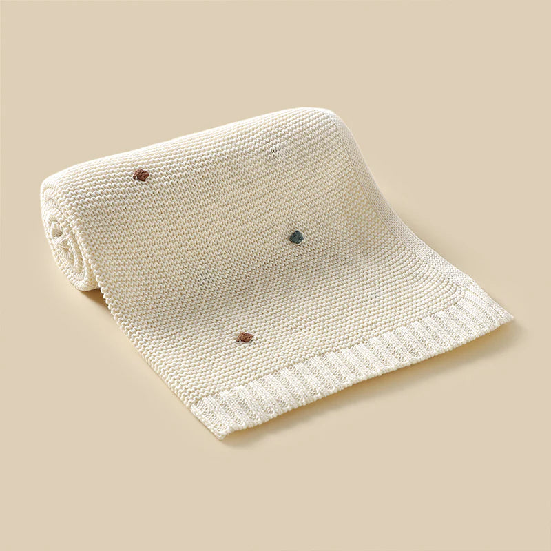 Manta Tejida colors dots - White