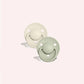 Pack 2 Chupetes de lux round silicona - Ivory / Sage