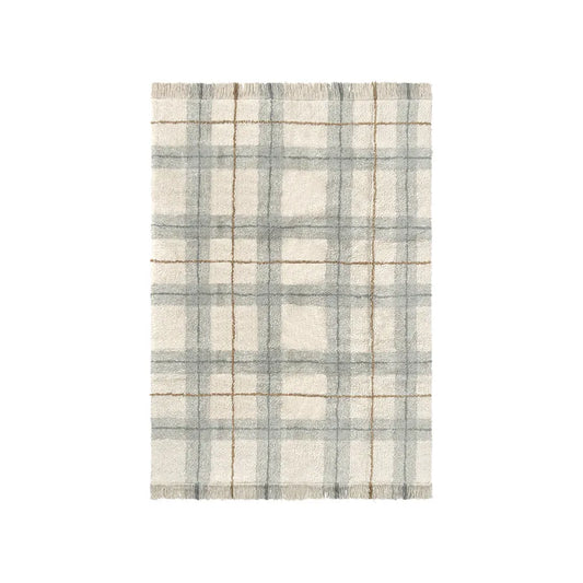 Alfombra lavable Tartan - Blue sage