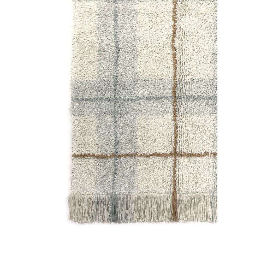 Alfombra lavable Tartan - Blue sage