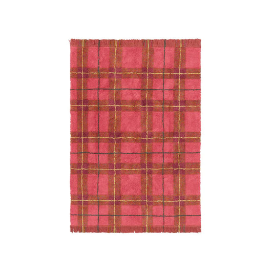 Alfombra lavable Tartan - Vintage red