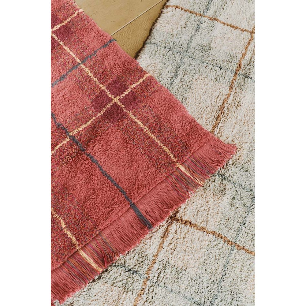 Alfombra lavable Tartan - Vintage red