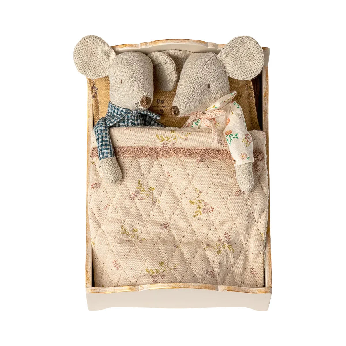 Cama para ratoncitos madera - Off white