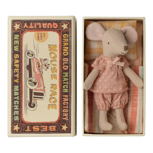 Ratoncito - Big sister mouse in matchbox con imanes