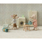 Toothbrush set in bag, Mouse - Blue stripe
