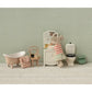 Toothbrush set in bag, Mouse - Coral stripe