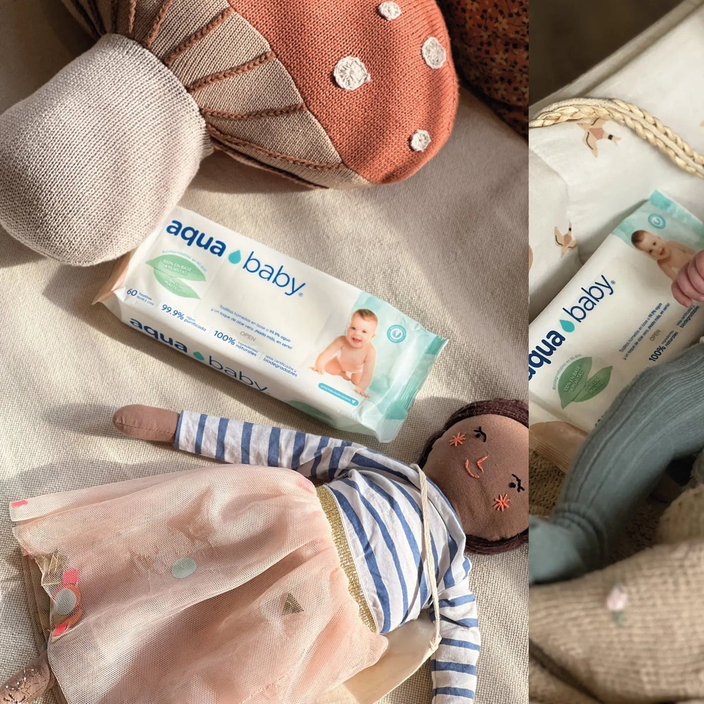 Toallitas Húmedas Aqua Baby Biodegradables - 60 unidades