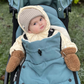 Mitones Grizz teddy baby mittens - Tobbaco brown
