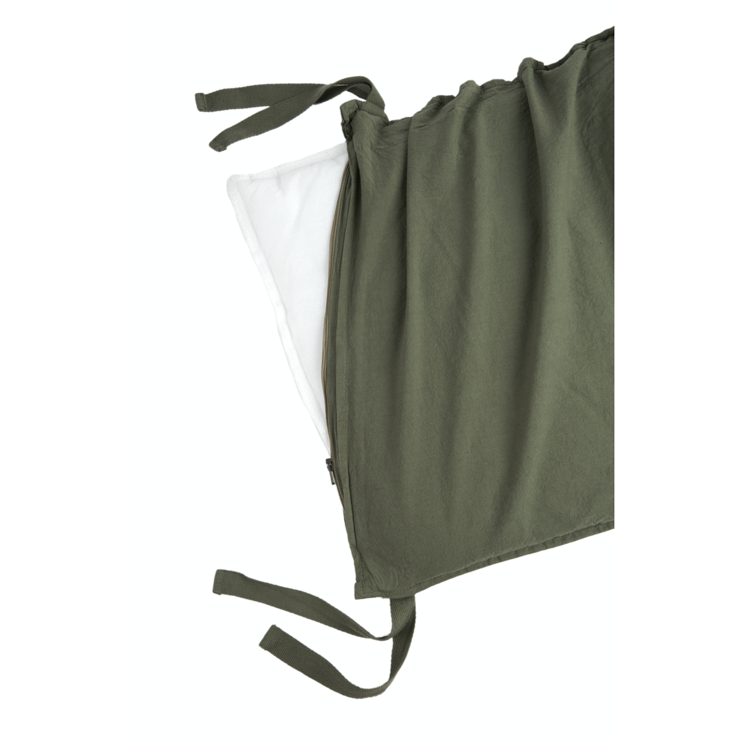 Protector de cuna Wabi Sabi con cierre - Vetiver Plain