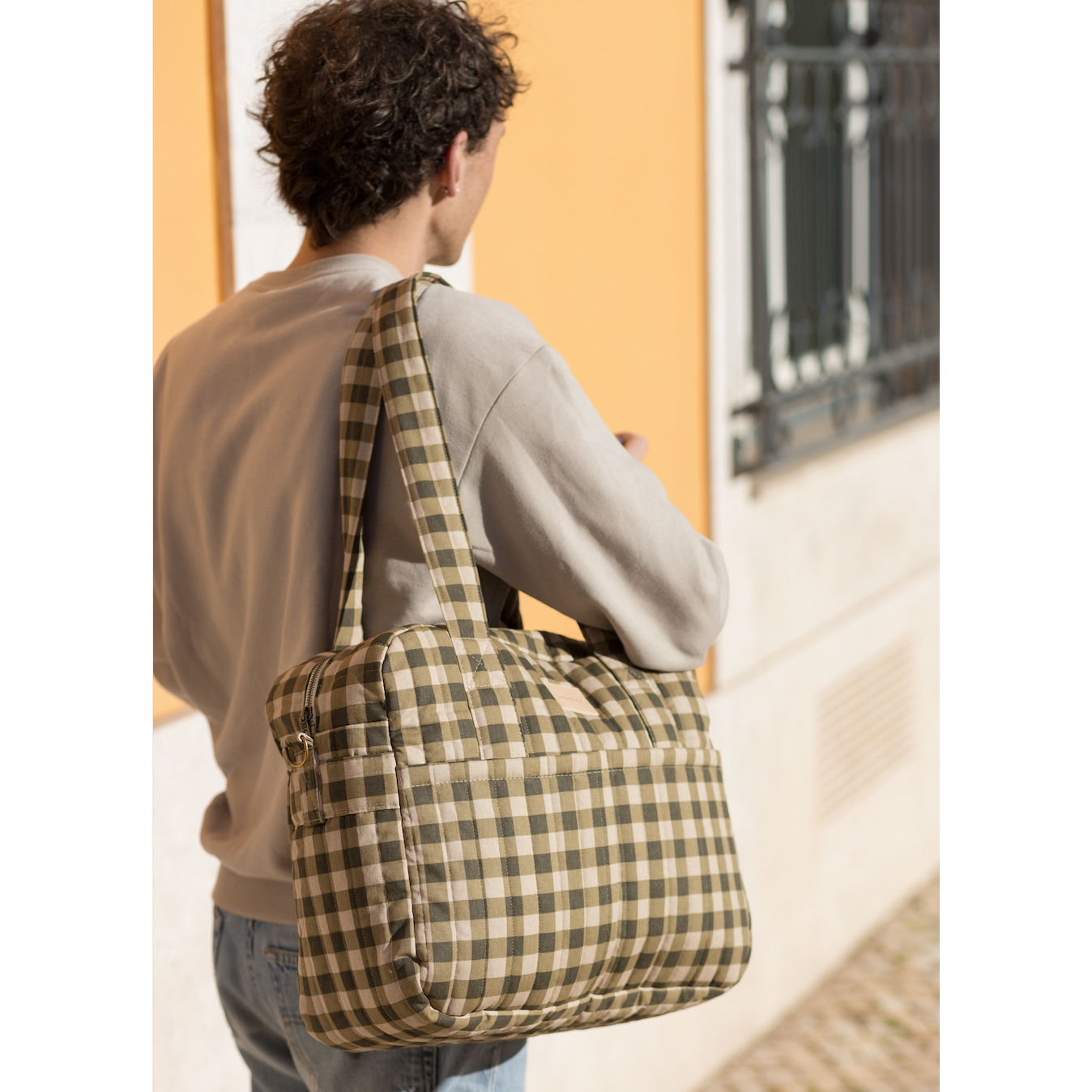Bolso cambiador impermeable apto para coche Hyde Park - Green Checks