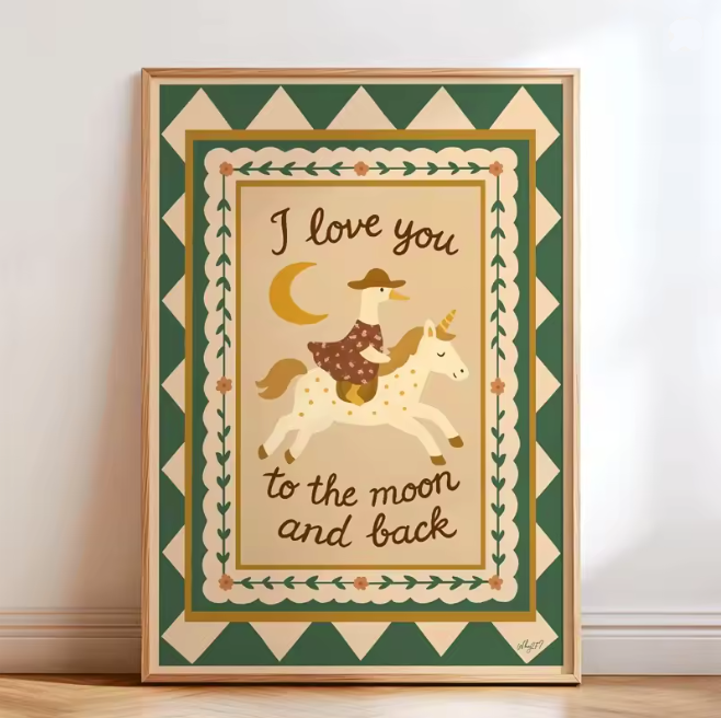 Lámina / poster - Love you to the moon and back