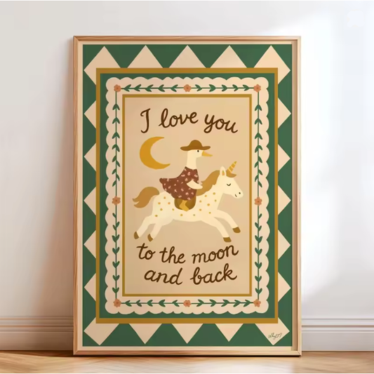 Lámina / poster - Love you to the moon and back