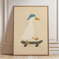 Lámina / poster - Duck on a skate