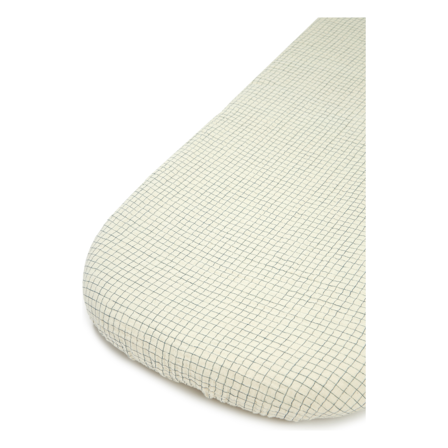 Sábana Bajera Moisés Newborn Wabi Sabi (doble gasa de algodón lavado) - Blue Grid