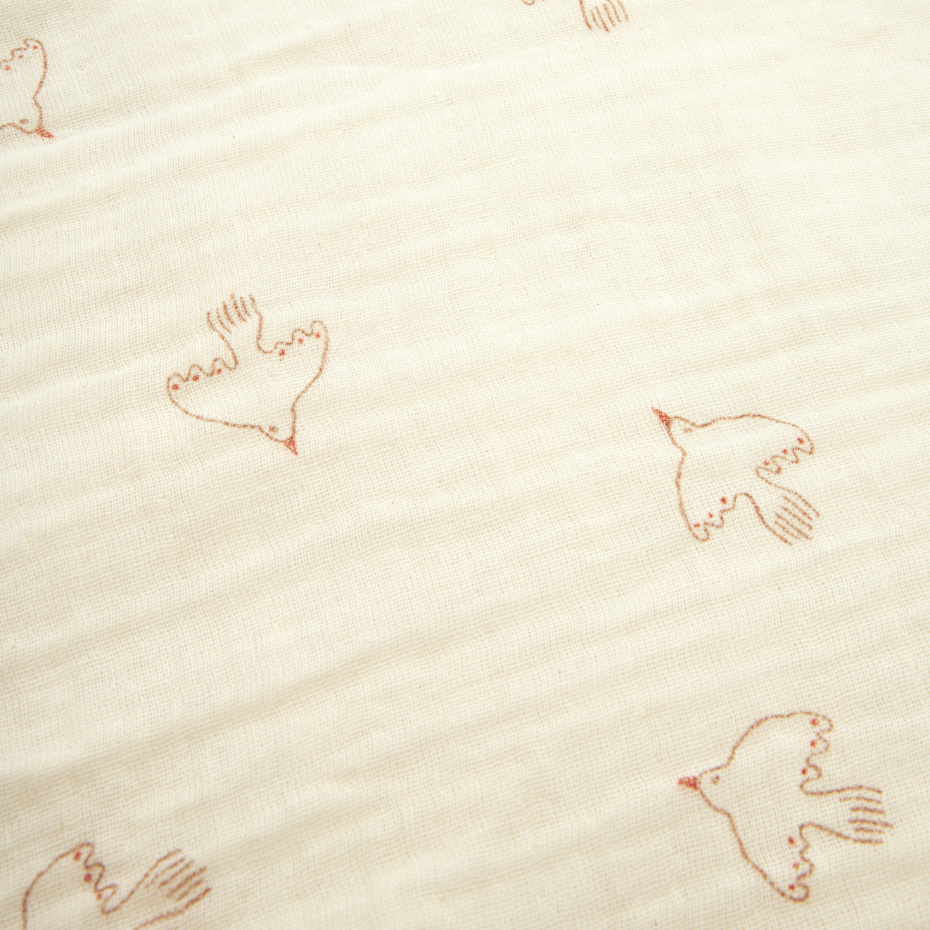 Set de regalo / Muselina Estampada Wabi Sabi - Brown Hoshi Birds